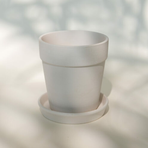 Pot de fleur et coupelle